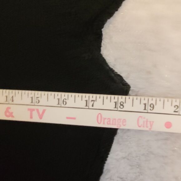 Evan Picone Knit Top Women Large Black Bead Detail Short Sleeve Cocktails Office - Picture 7 of 10